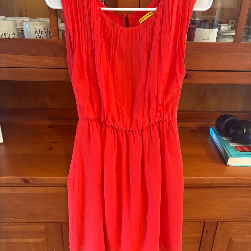 Alice + Olivia Vibrant Red Mini Dress